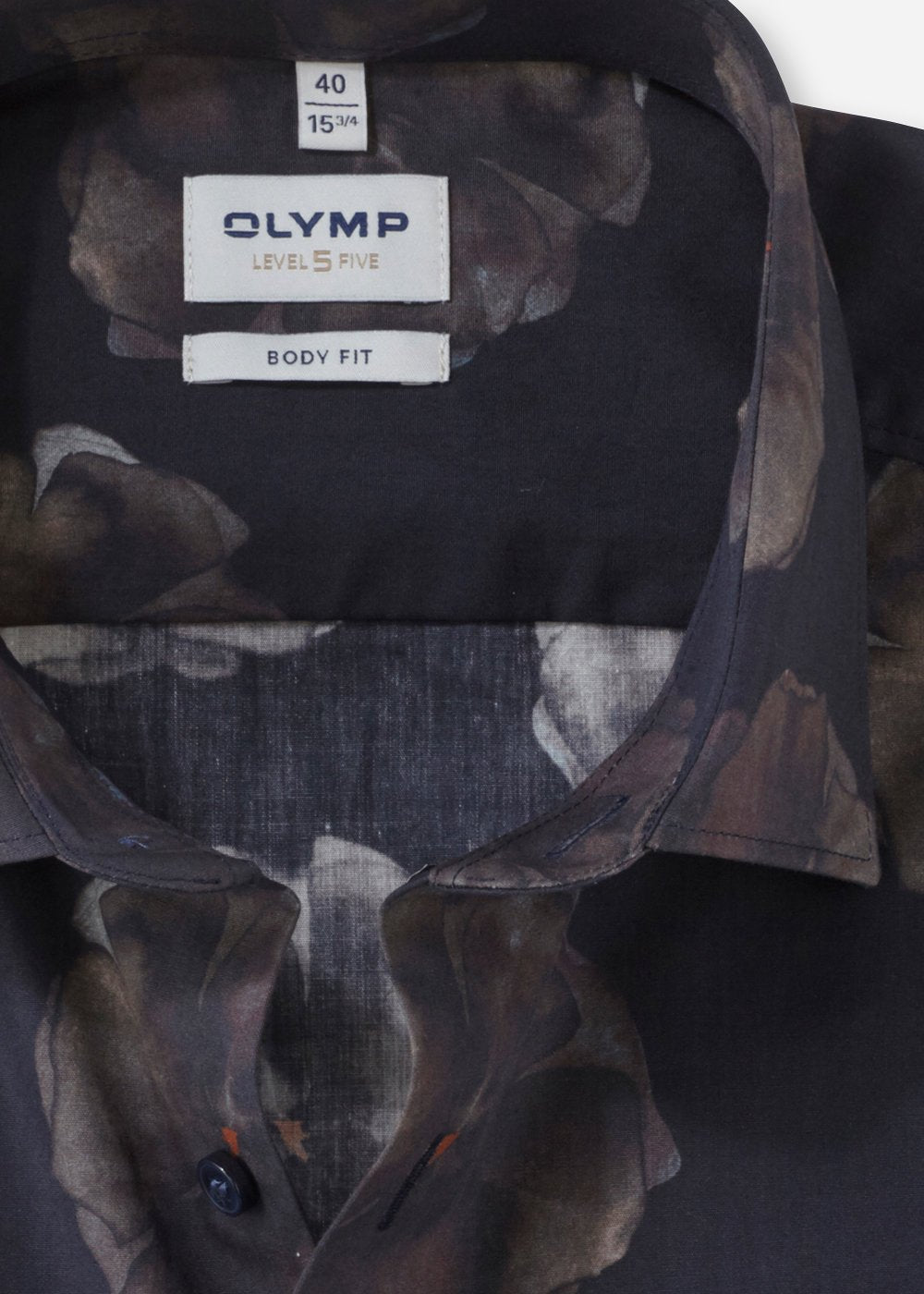 Chemise à motifs OLYMP marine pour homme | Georgespaul 