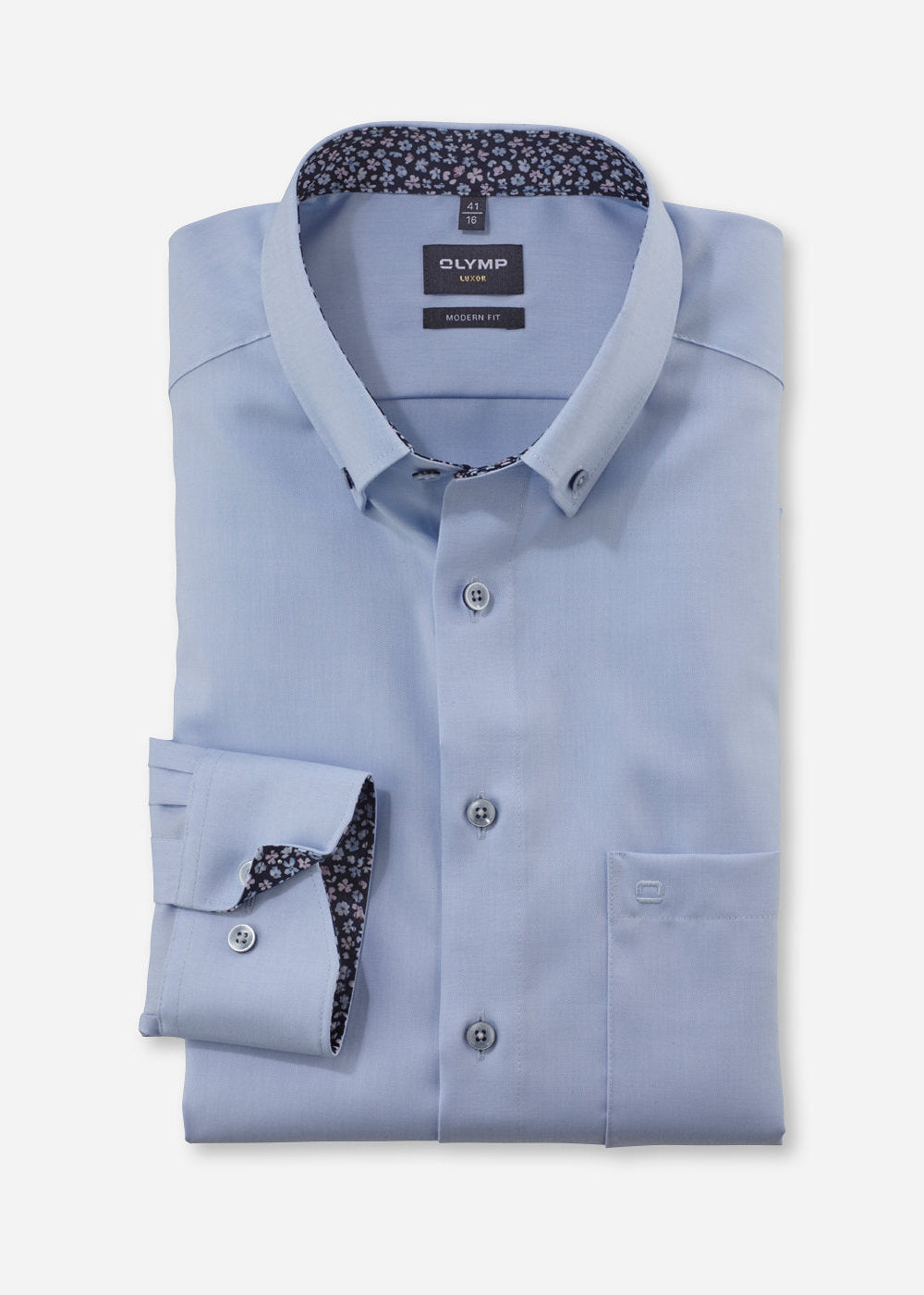 Chemise OLYMP bleue pour homme | Georgespaul       