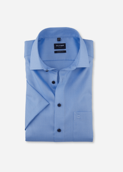 Chemise manches courtes OLYMP bleue - Georgespaul