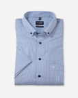 Chemise manches courtes OLYMP bleue - Georgespaul