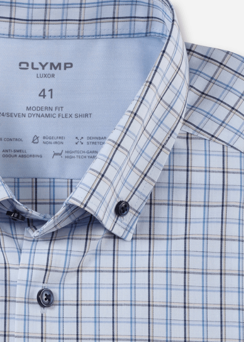 Chemise manches courtes OLYMP bleue - Georgespaul