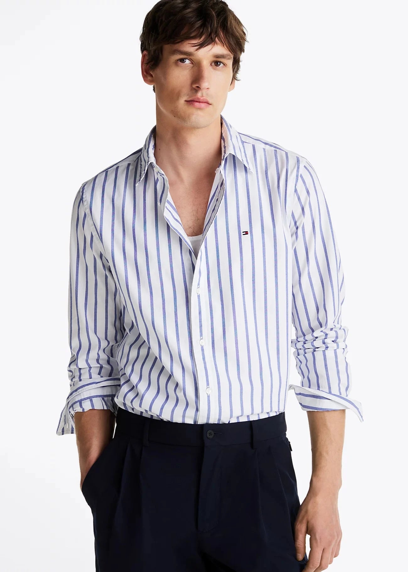  Chemise Tommy Hilfiger à rayures bleue | Georgespaul 