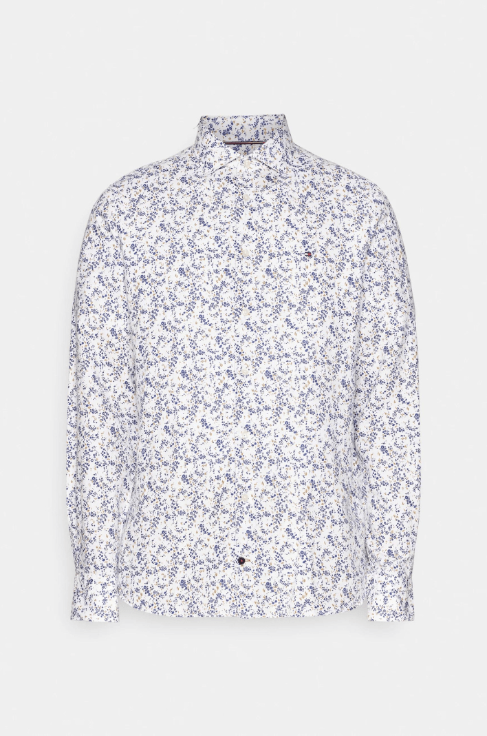 Chemise à motifs Tommy Hilfiger blanche - Georgespaul