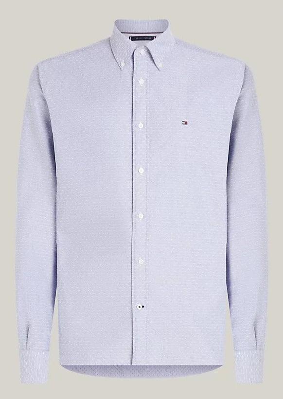 Chemise Tommy Hilfiger bleue en coton bio - Georgespaul