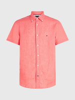 Afbeelding in Gallery-weergave laden, Chemise Tommy Hilfiger rose en lin pour homme I Georgespaul
