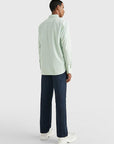 Chemise Tommy Hilfiger verte en coton bio stretch - Georgespaul