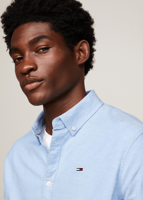 Chemise Tommy Jeans bleue - Georgespaul