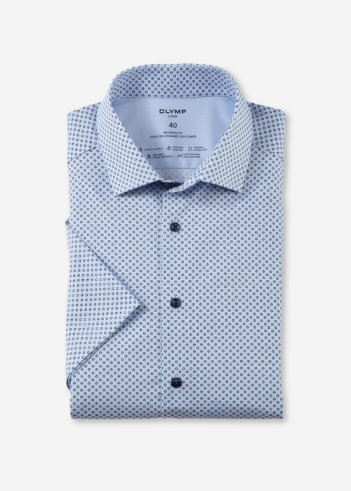 Chemise manches courtes OLYMP bleue - Georgespaul