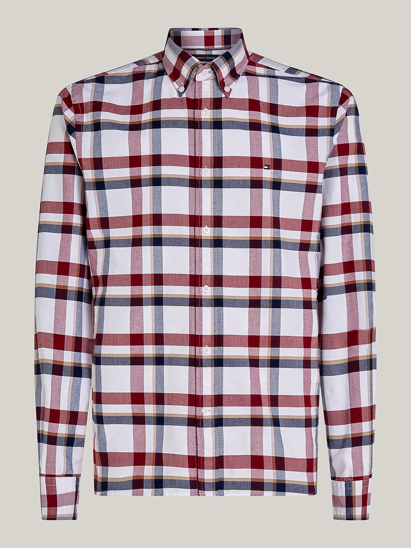 Chemise à carreaux Tommy Hilfiger rouge - Georgespaul