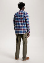 Charger l&#39;image dans la galerie, Chemise à carreaux homme Tommy Hilfiger marine en coton bio | Georgespaul 
