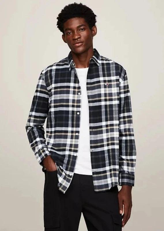 Chemise à carreaux Tommy Jeans noire - Georgespaul