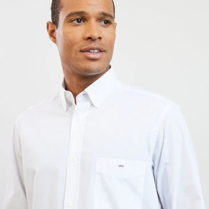 Chemise à coudières fleuries homme Eden Park blanche | Georgespaul