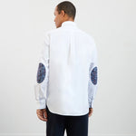 Charger l&#39;image dans la galerie, Chemise à coudières fleuries homme Eden Park blanche | Georgespaul
