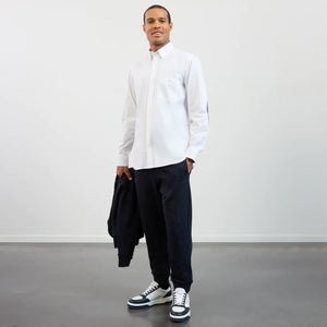 Chemise à coudières fleuries homme Eden Park blanche | Georgespaul