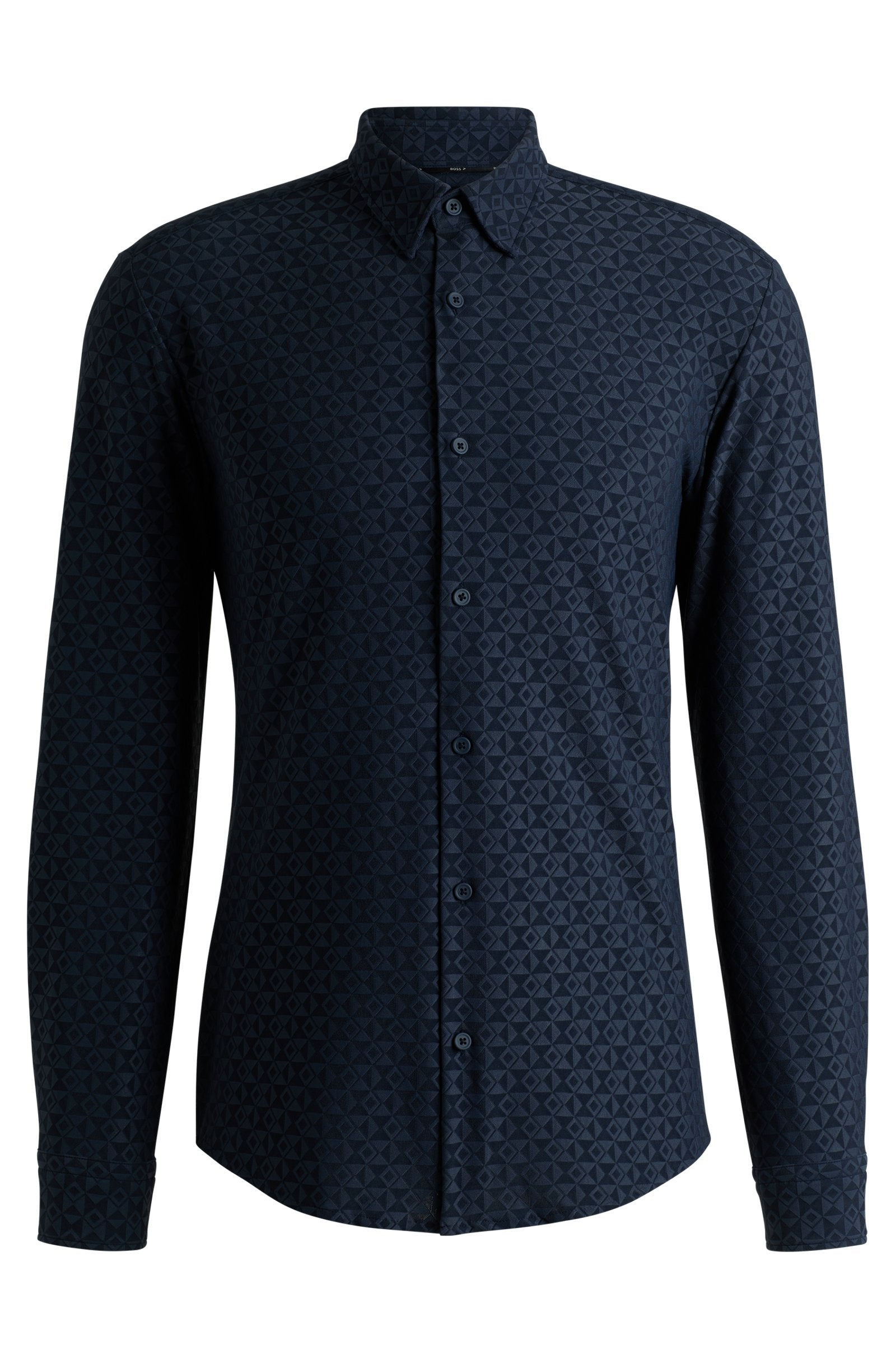 Chemise à motifs BOSS marine pour homme | Georgespaul