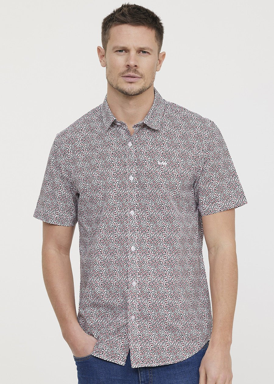 Chemise à motifs Lee Cooper beige pour homme | Georgespaul