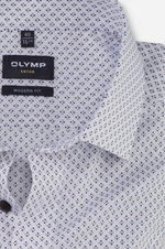 Charger l&#39;image dans la galerie, Chemise à motifs Luxor OLYMP droite blanche
