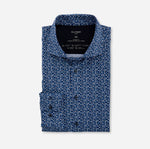 Afbeelding in Gallery-weergave laden, Chemise à motifs Luxor OLYMP marine en coton pour homme I Georgespaul

