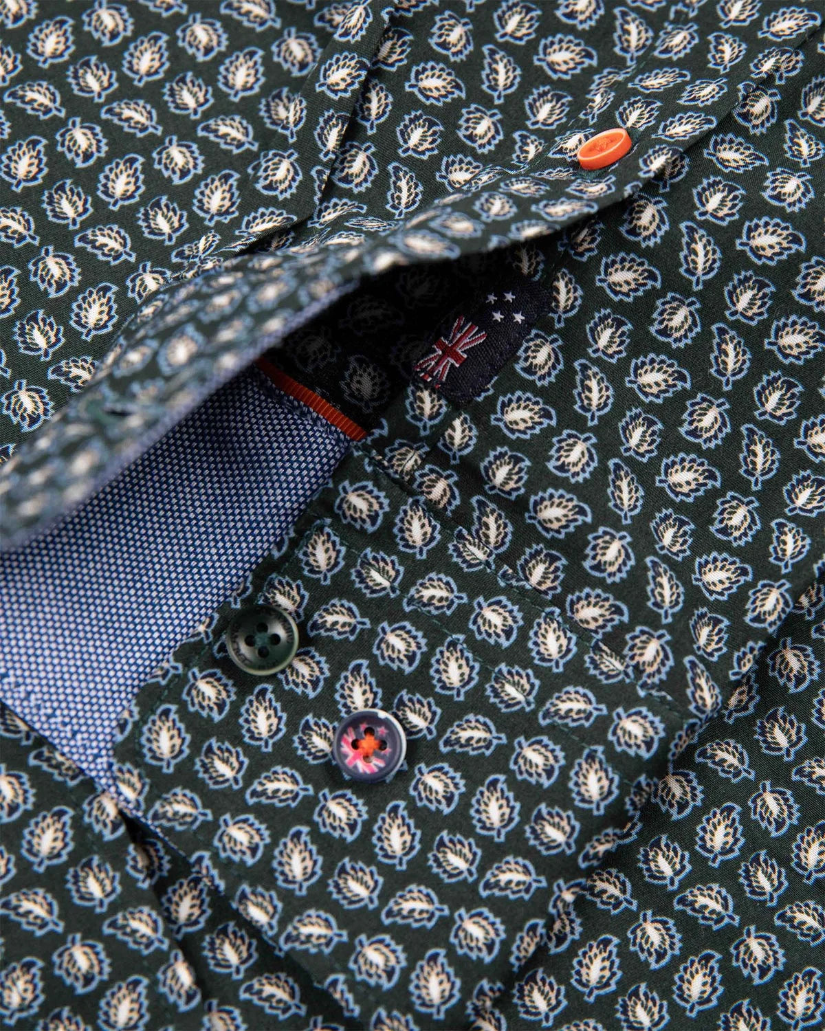 Chemise à motifs NZA ajustée bleue | Georgespaul