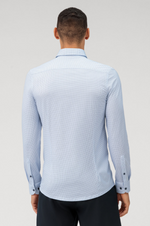 Charger l&#39;image dans la galerie, Chemise à motifs OLYMP ajustée bleue
