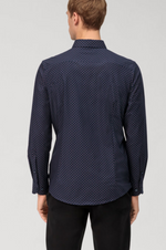 Charger l&#39;image dans la galerie, Chemise à motifs OLYMP ajustée marine stretch
