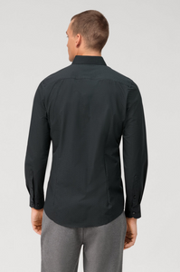 Chemise à motifs OLYMP ajustée noire stretch