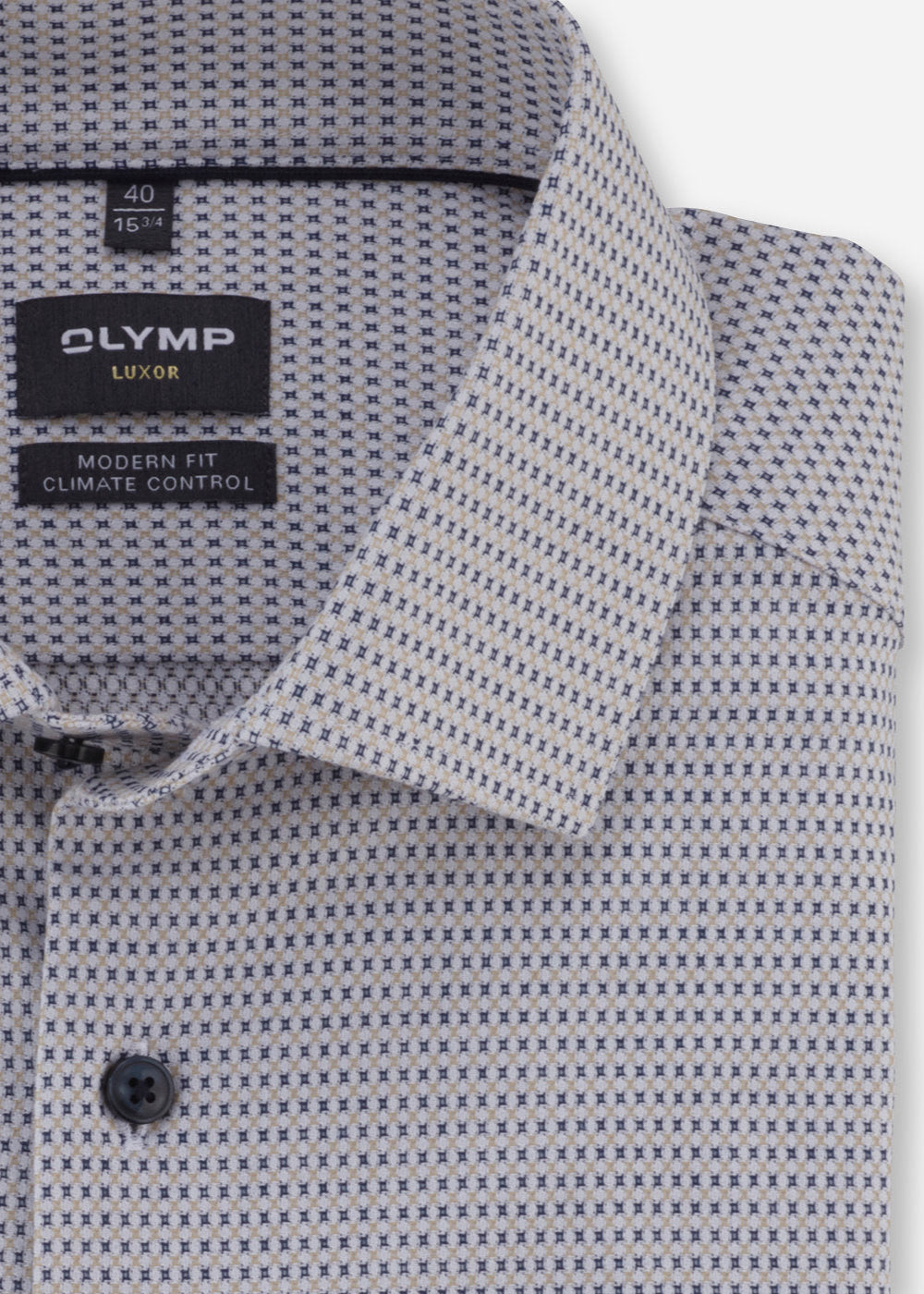 Chemise à motifs OLYMP beige pour homme | Georgespaul 