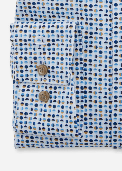 Chemise à motifs OLYMP bleue - Georgespaul