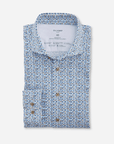 Chemise à motifs OLYMP bleue - Georgespaul