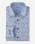 Chemise à motifs OLYMP bleue pour homme | Georgespaul 