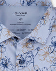 Chemise à motifs OLYMP bleue pour homme | Georgespaul 