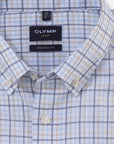 Chemise à motifs OLYMP bleue pour homme | Georgespaul 