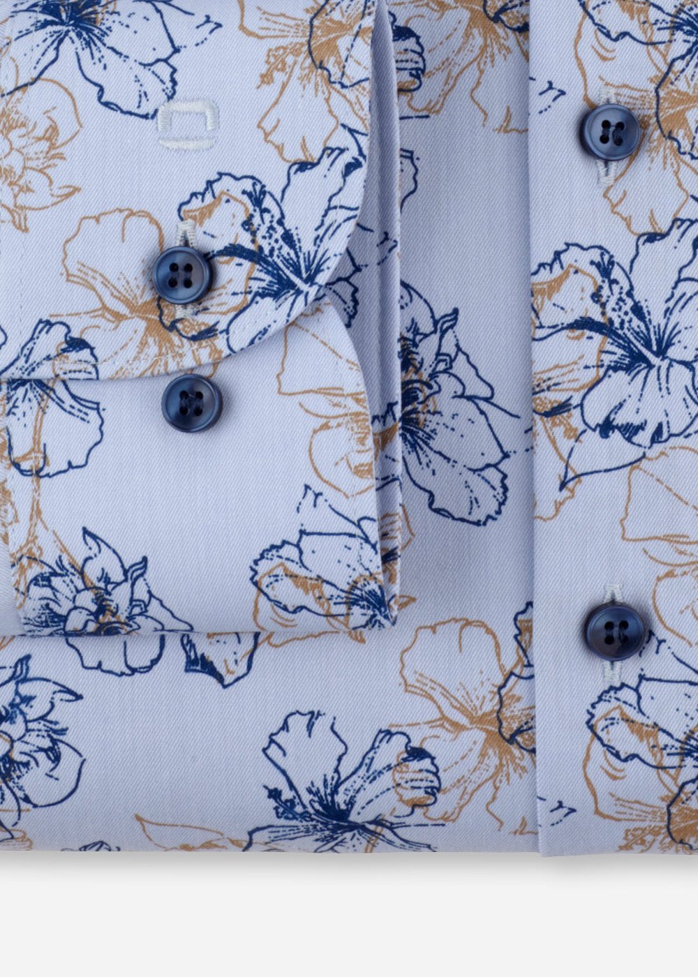 Chemise à motifs OLYMP bleue pour homme | Georgespaul 