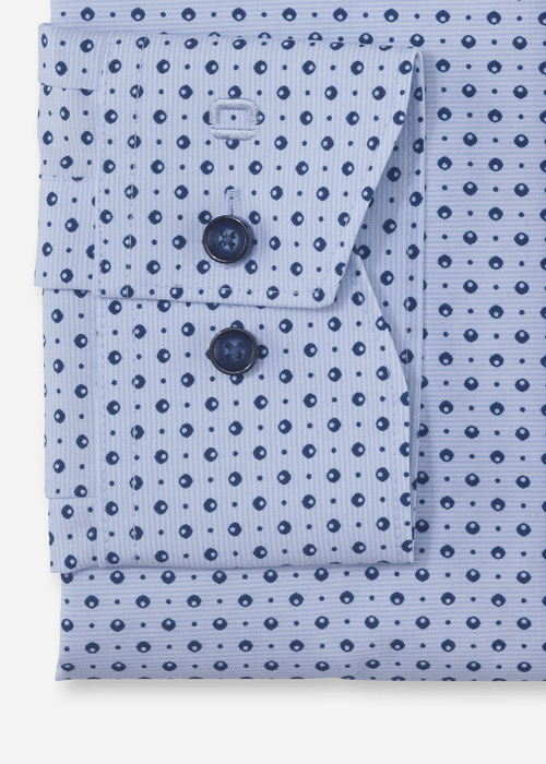 Chemise à motifs OLYMP bleue - Georgespaul