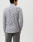 Chemise à motifs OLYMP bleue - Georgespaul