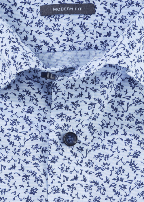 Chemise à motifs OLYMP bleue - Georgespaul