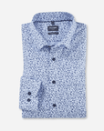 Chemise à motifs OLYMP bleue - Georgespaul