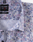 Chemise à motifs OLYMP bleue - Georgespaul