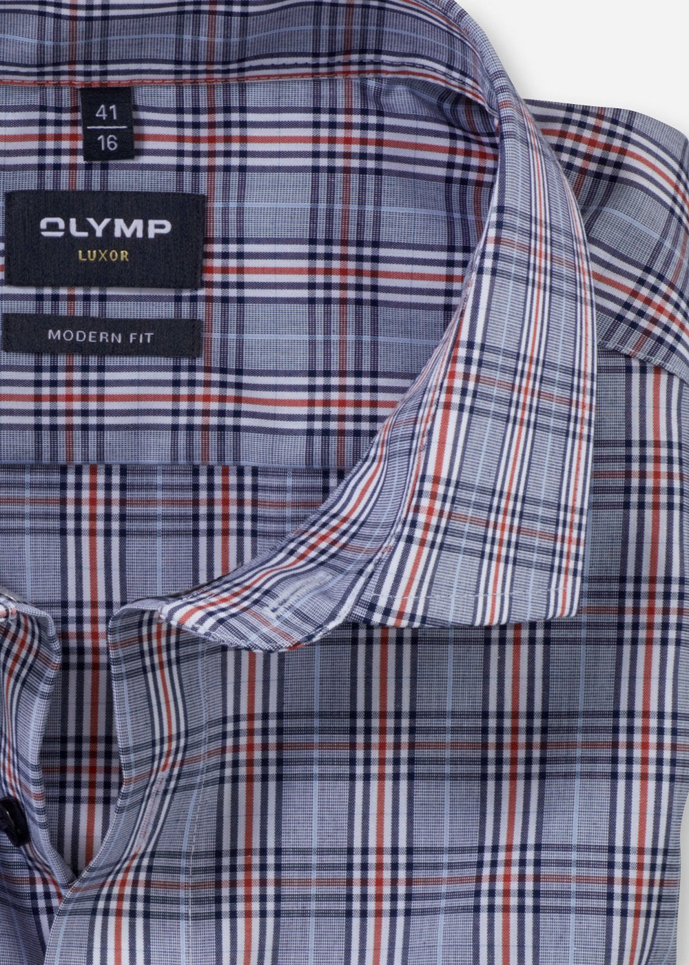 Chemise à motifs OLYMP marine pour homme | Georgespaul 