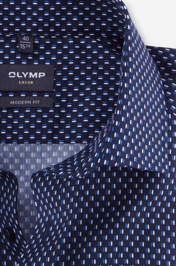 Chemise à motifs OLYMP marine