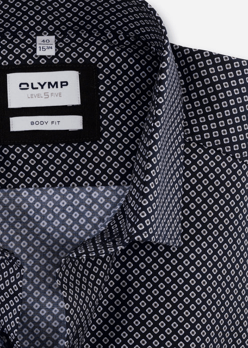 Chemise à motifs OLYMP marine - Georgespaul