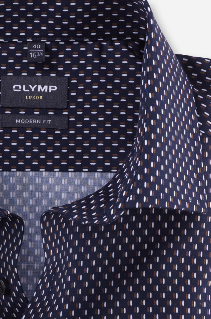 Chemise à motifs OLYMP marine