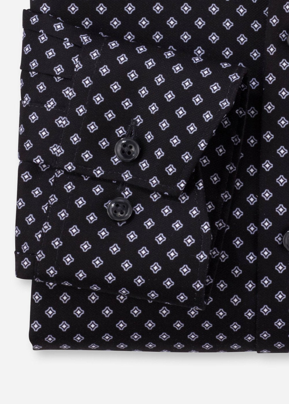 Chemise à motifs OLYMP noire pour homme | Georgespaul 