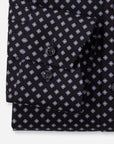 Chemise à motifs OLYMP noire pour homme | Georgespaul 