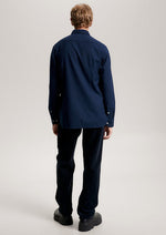 Charger l&#39;image dans la galerie, Chemise à motifs Tommy Hilfiger ajustée marine en coton bio | Georgespaul
