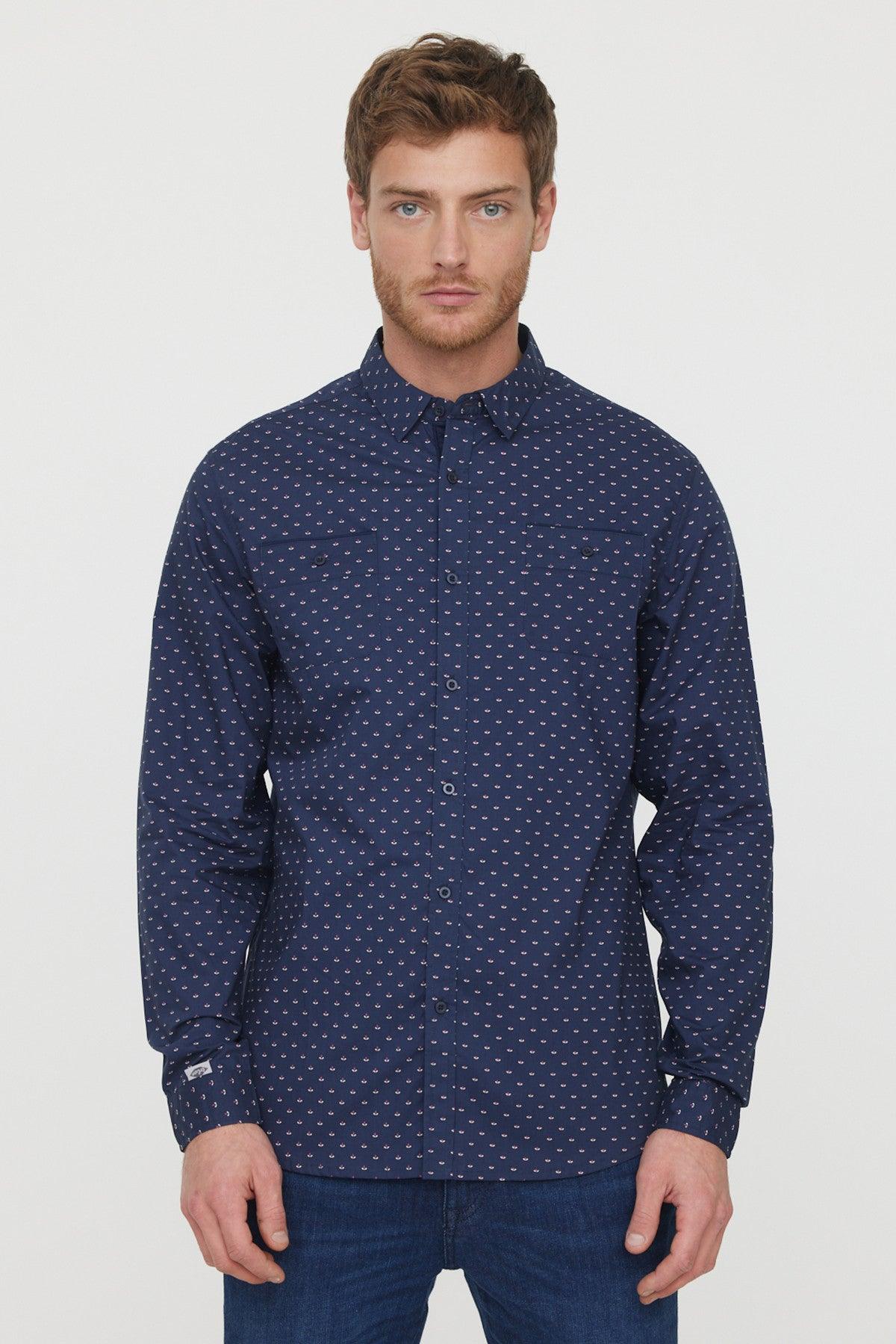 Chemise à motifs Lee Cooper marine - Georgespaul