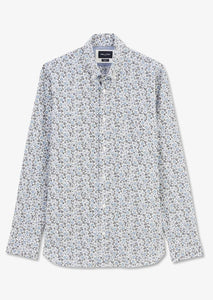 Chemise fleurie Eden Park bleu clair en coton pour homme I Georgespaul