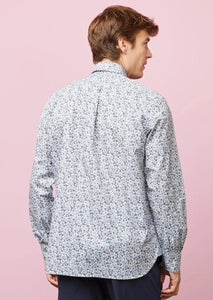 Chemise fleurie Eden Park bleu clair en coton pour homme I Georgespaul