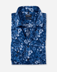 Chemise fleurie OLYMP marine - Georgespaul