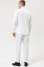 Afbeelding in Gallery-weergave laden, Chemise homme OLYMP ajustée blanche en coton stretch | Georgespaul
